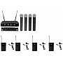OMNITRONIC UHF-E4 + 4x BP + 4x krawatowy 518.7/520.9/523.1/525.3MHz - Zestaw mikrofonów bezprzewodowych